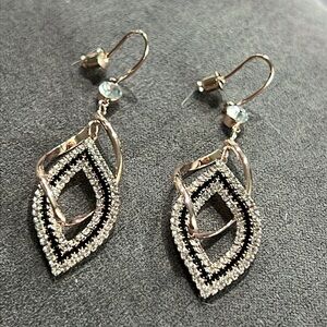 Elegant 14K Gold Plated Handmade Bohemian Boho Drop Earrings. (Rose gold)